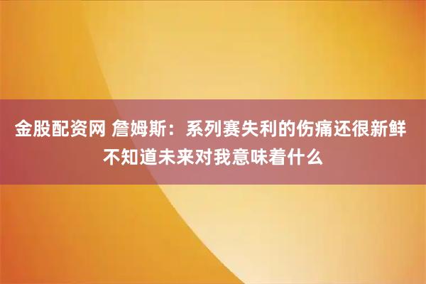 金股配资网 詹姆斯：系列赛失利的伤痛还很新鲜 不知道未来对我意味着什么